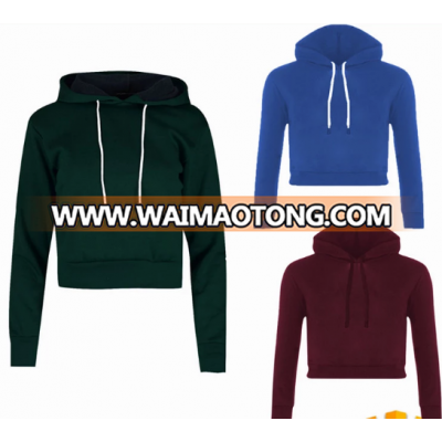 Custom OEM Printing Logo Cropped Fleece Hoodie Women in China